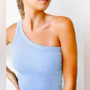 Niki Biki cropped one shoulder tank top